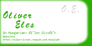 oliver eles business card